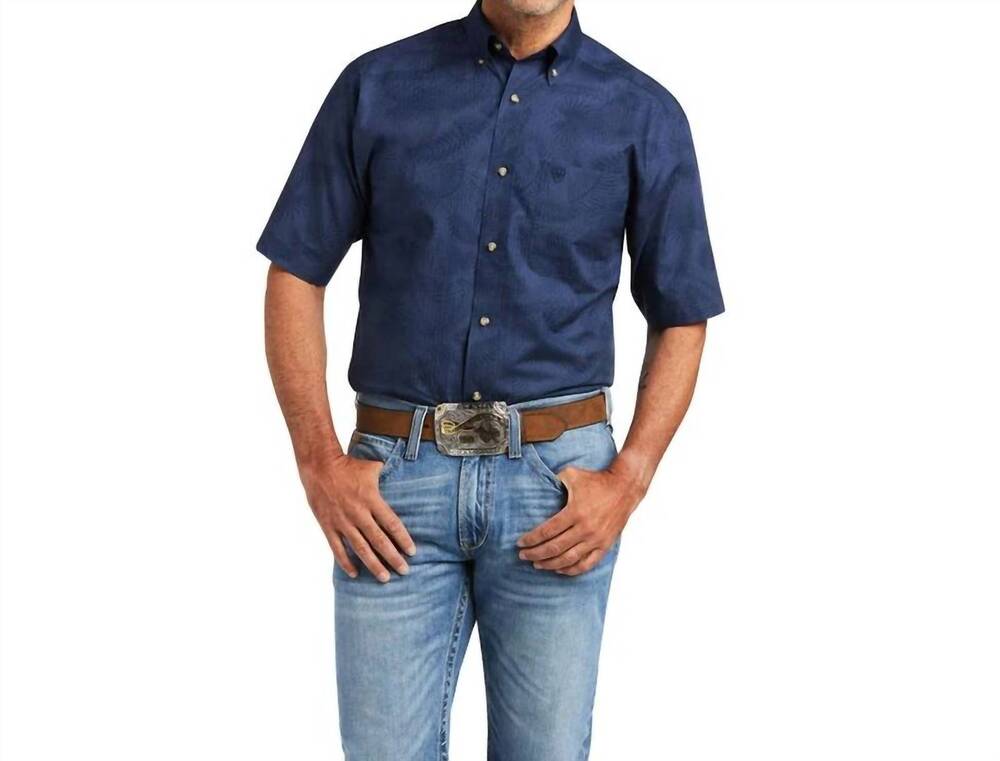 NEW ARIAT tremaine classic fit shirt in navy